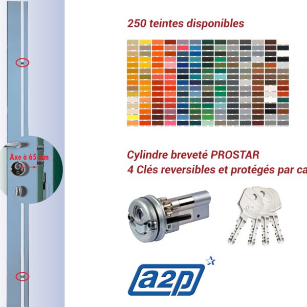 Serrure carénée en applique Securystar A2P* 3 points