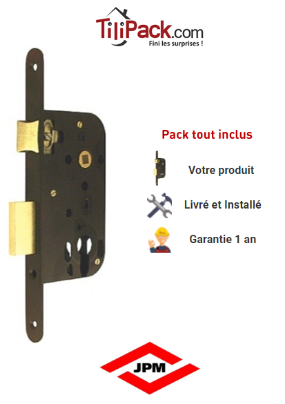 Serrure à mortaiser JPM Multibat monopoint - Axe 40 mm - Profil européen