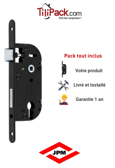 Serrure à mortaiser Héraclès monopoint têtière noir